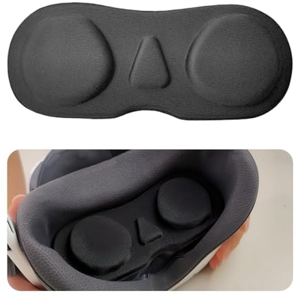 Protector De Lente VR para Meta Quest 3, Quest 2, Quest 1/Rift S, Valve Index, Pico 4 Funda Gafas Virtuales Cubierta Protectora Lavable contra Polvo, Arañazos Y Luz Solar (Negro)