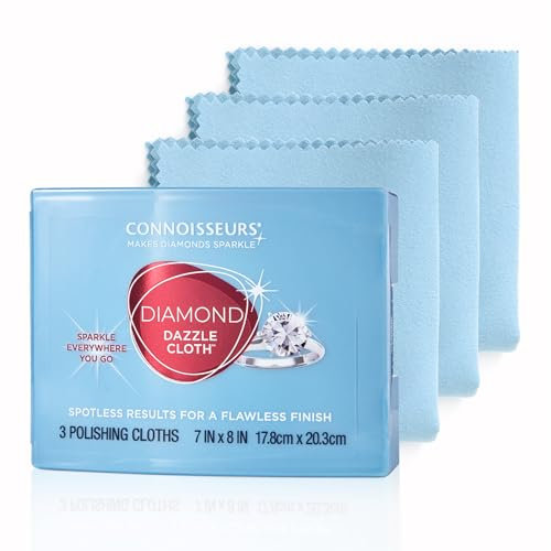 CONNOISSEURS Paño de Limpieza de Joyas Diamond Dazzle Stik | Paño de Limpieza para Pulir Diamantes | Pano de Limpiezas para Joyas de Oro, Plata y Piedras Preciosas | Estuche para Viaje