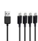 LIWEARE Micro USB Splitter Kabel, 4-in-1 Multi Micro USB Kabel Ladekabel, USB auf Micro USB Kabel, USB 2.0 Typ A Stecker auf 4 Micro USB Stecker Adapterkabel (3.3ft, schwarz) (4-in-1 Kabel)