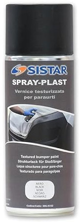 Sistar Vernice Testurizzata per paraurti e Parti in plastica Colore Grigio Scuro ml 400