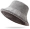 TAGVO Damen Plüsch Fischerhut Winter Warme Anglerhut Flauschige Bucket Hat Reversibel Wintermütze