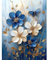 Diamond Painting Set für Erwachsene-Blume Diamond Painting Kits, 5D Blumen Diamant Malerei Set, DIY Diamantmalerei Basteln Bilder Arts als Geschenk für Home Wand Décor 30x40cm