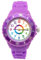 K&L Wall Art Kinderuhr Analog Lernuhr Kinderarmbanduhren für Jungen Mädchen Kinder Armbanduhr (Lila Regenbogen, Silikon)