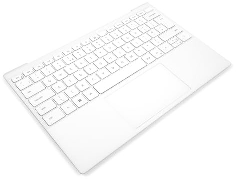 Dell XPS 9300/9310 White Palmrest/Touchpad & UK ENGLISH Backlit Keyboard - 04Y7N2 + 0G0N09 (Renewed)