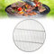 Grille de cuisson en acier inoxydable pour barbecue en plein air, camping et pique-niques, poêle à charbon rond (30 cm)