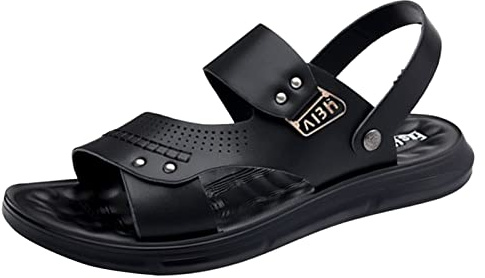 Générique Sandales Homme Cuir Claquette Hommes Taille 48 Chaussures Pieds Sensibles Pantoufles Mule Ete Chaussure D Été Sandale Plage Pantoufle Larges Nus Pied Nu De Sandal