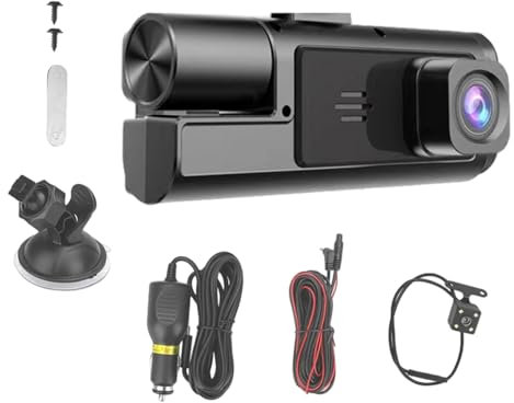 Videocamere per Auto, Videocamera Da Parabrezza Per Auto, Registratore 1080P Con Smart A 3 Per Parcheggio Viaggio Veicolo Autista Cruscotto