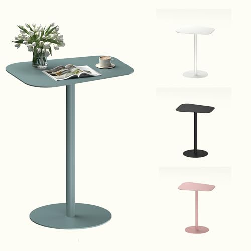 FLEXISPOT Outdoor Beistelltisch Gartenbeistelltisch für Garten, Schlafzimmer und Wohnzimmer Beistelltisch 50 x 38 x 65 cm für Sofa und Nachttisch, Stahl,Graublau