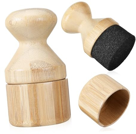 Öl und Wachsapplikator Pflegeset für Schneidebretter mit Deckel 2 Stück | Gleichmäßige Auftragung von Öl und Wachs, für Holzschneidebretter, Hackblöcke und Küchenutensilien, Braun