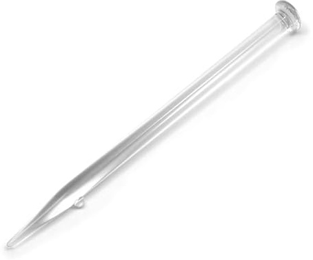 Glas Rührstab Pfeifenstopfer 13 cm Länge mit Rollstopper
