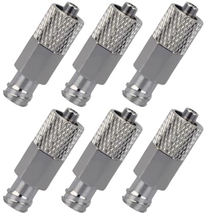 Luer Connector | 6 Stück Luer Lock Adapter Edelstahl - Metallische Verbindungsverlängerungen Dichtende Leckdichte Verbindung Für Industrie Landwirtschaft Werkstatt Schmierung Haushalt Automotive