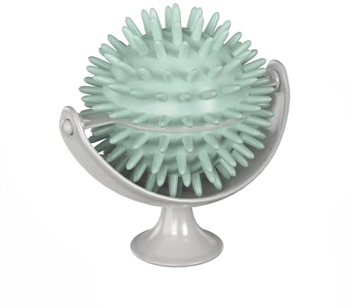 HANDBODE Massageball, Igelball Spiked Massage Ball mit Basis Massagebälle mit Noppen für Beine, Füße, Schultern, Rücken, Arme, Hände, Muskelschmerzen
