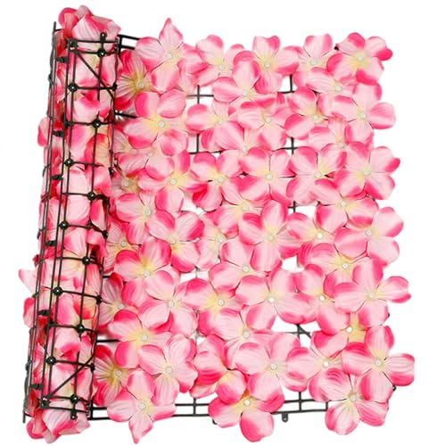Valla de privacidad de hojas, valla de privacidad artificial, pared de plantas de flores artificiales realistas de 17 x 118, pantalla móvil para exteriores, interiores, jardines, pantalla de hiedra s