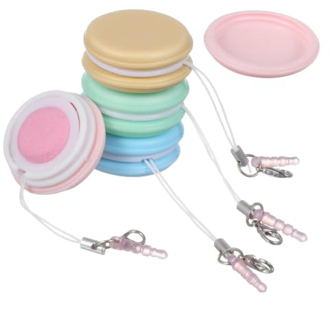 KOCKSHION Lot de 4 Nettoyeurs D'écran Macaron pour Téléphone Portable, Lingettes Microfibre et Éponge, Taille Compacte, Couleurs Aléatoires, pour Nettoyage Tactile, Couleur Aléatoire