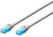 DIGITUS LAN Kabel Cat 5e - 2m - CCA Netzwerkkabel Mit RJ45 - U/UTP Ungeschirmt - Kompatibel zu Cat-6 & Cat-5 - Grau