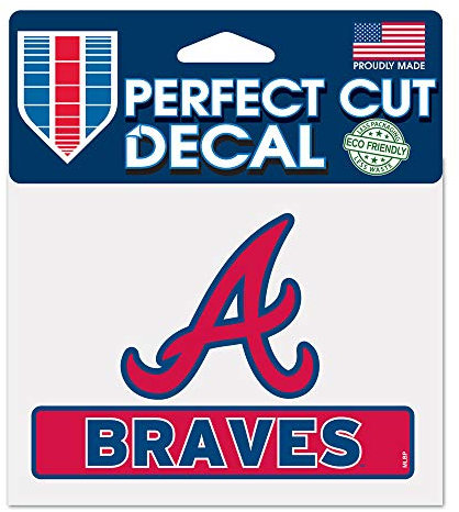 WinCraft MLB Atlanta Braves WCR17768014 Perfect Cut Color Aufkleber, 11,4 x 14,6 cm