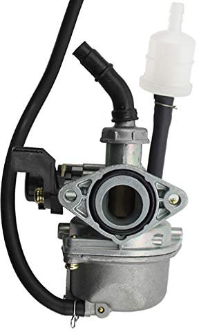 GOOFIT Carburatore 19 PZ19 Moto con Filtro Carburante Sostituzione per 2 Tempi 50cc 70cc 90cc 110cc Mini Quad Pit Bike Go Kart Motore Ciclomotore e Scooter Argento