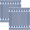 Kracht Frottier-Geschirrtuch 2er-Pack Frottier Baumwolle Jacquard Karo/Herz blau Größe 50x50 cm