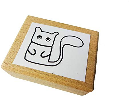 Stempel Motivstempel Kalle Fux Katze Eichhörnchen Holz Handarbeit 3 3x2 4cm