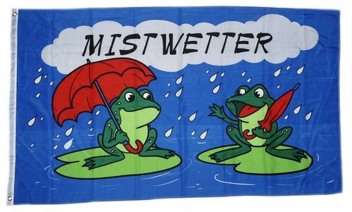 Fahne/Flagge Mistwetter Frösche 90 x 150 cm