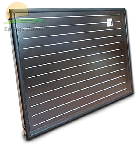 Pannello solare termico alta efficienza 2 mq orizzontale, circolazione forzata, alluminio rame, tubazione interna a meandro, acqua calda sanitaria