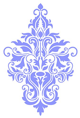 Damast-Schablone, 15,2 x 22,9 cm (M) – großes florales Muster, Wand-Schablonen für Malvorlage