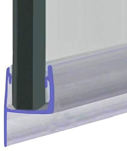Shower Seal for Screens, Doors or Panels | Fits 10, 11 or 12mm Glass | Straight Fin Shape, h Profile | Seals Gaps of Up to 25mm | 80cm, 90cm, 140cm or 2m Long | SEAL033 (80cm)