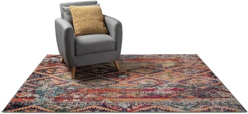 benuta Nest Vintage Teppich Casa - Mehrfarbig 160x230 cm - Teppich für Wohnzimmer, Schlafzimmer und Flur - Pflegeleicht - Fußbodenheizung Geeignet