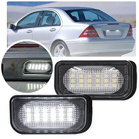NSLUMO Canbus LED-Kennzeichenleuchten Ersatz für M-Ben C-Klasse W203 LED-Kennzeichenleuchten-Kit