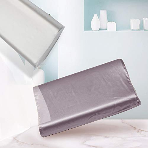 THXSILK 19 Momme Maulbeerseide Kissenbezug für Kontur Gedächtnisschaum Kissen Latex Kissenbezug Cervical Kissenbezug, Hypoallergen Waschbar (50 x 30 x 10/7 cm, Lila)