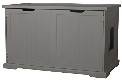 Katzen-Waschraumbank, 21.26 D x 37.40 W x 22.64 H, grau