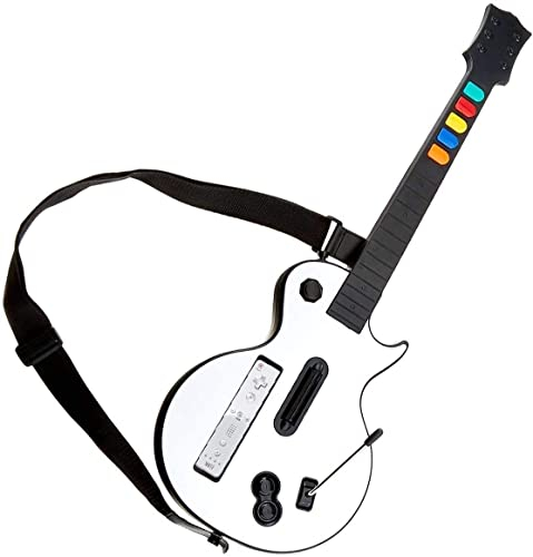 Controller Wii Guitar Hero, Wireless Pro Wii Guitar per Nintendo Guitar Hero e Rock Band, Controller wireless per chitarra Wii con cinturino