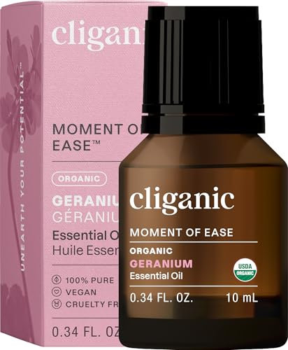 Cliganic, 100% Pure Essential Oil, Geranium, 0.33 fl oz (10 ml)