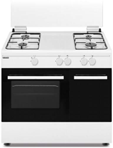 Cucina a Gas con Frono a Gas Statico, N° 4 Fuochi, 90x60 cm