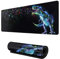 Watercolor Rainbow Dinosaur Gaming Mouse Pad, Long Extended XL Mousepad Desk Pad, Large Non-Slip Rubber Mice Pads Stitched Edges, 31.5'' X 11.8''