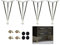 Sonakia Heavy-duty Hairpin Feet, Adjustable Metal Table Legs, Diy Cabinet Replacement Feet, for Dressing Tables, Bathrooms, Desks, Durable Furniture Legs, With Floor Protectors,Silver-15cm/6in