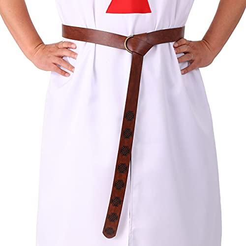 BLESSUME Wikinger Gürtel Reenactment kostüm Belt PU-Leder (165CM Braun 1)