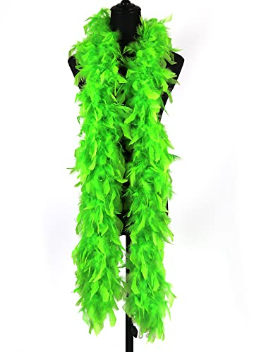 wangruida 1,8 m 90 g Fruchtgrün Chandelle Boa Truthahnfedern. für Tanzen Hochzeit Basteln Party Dekoration
