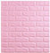 WSWJDW Papier Peint 3D Auto-adhésif Fond TV Imperméable Salon Papier Peint Chambre Décoration Brique Papier Peint, Rose, 70cmx77cm