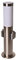Novatool Gartenlampe I 45 cm I mit 2 Steckdosen I Edelstahl I IP44 I E27 Sockel I Gartenleuchte Stehlampe Säulenlampe außen Aussenleuchten Steckdosenverteiler Steckdosenturm Gartensteckdose