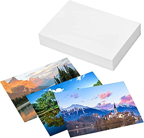 100 Blatt Fotopapier, 8,9 x 12,7 cm, Premium Glossy Fotopapier Picture Paper 180 g/m² Drucker Broschüre Paper Glossy, Office Supplies