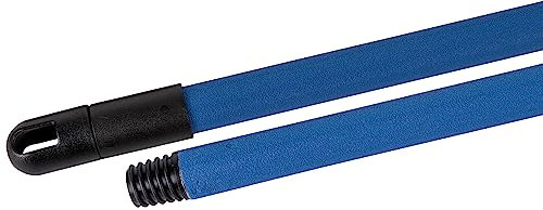 La Briantina Manico Professionale Frosted per Scope, in Metallo Plastificato, Finitura Ruvida Antiscivolo, Lunghezza 130 cm, Filetto Universale, Colore Blu