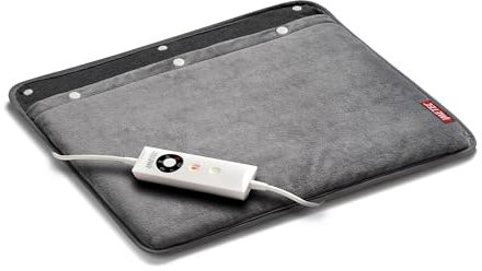 Imetec Intellisense Chauffe Pieds Électrique 52x54 cm - Tissu Doux Sherpa, 5 Températures, Arrêt Automatique - Sécurité Electro Block Anti Surchauffe, Chauffage Rapide, Housse Lavable en Machine