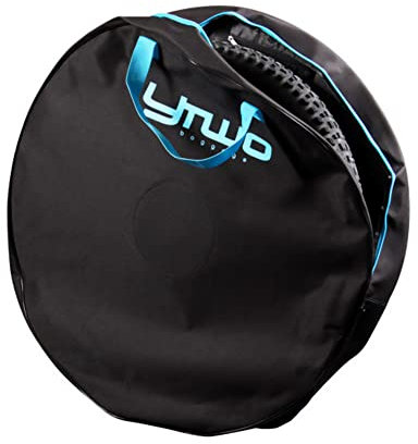 y two Radabdeckung MTB Transport-und Schutztasche – Polyester 600D mit PVC-Beschichtung – kompatibel mit 26, 27,5 29 Zoll, Schwarz, 82 x 14 x 84 cm