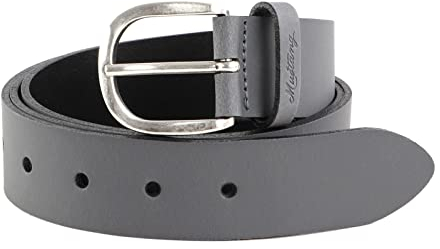 MUSTANG Damen Ledergürtel MW3015L25 35mm Gürtelbreite Länge 75-105 Braun Schwarz, Größe:85cm, Farbe:Grau 0730