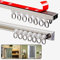 Selbstklebende Vorhangschiene für Decke oder Wand, Gardinenstange aus Aluminium, 0.6m - 2.8m, ohne Bohren, Schrauben oder Werkzeug (Color : Ceiling Mounted, Size : 1.2M(3.9FT))