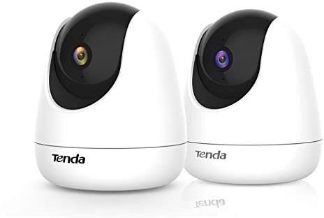 Tenda Telecamera WiFi Interno CP3+CP6(2-Pack), Videocamera Sorveglianza 1080P+2K con 360°Pan/Tilt, Audio Bidirezionale, Rilevamento del Movimento Sonoro, Animali Rilevamento, Micro SD/Cloud
