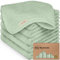 6-Pack Lingettes de Bébé en Bambou Bio - Douces, pour Enfants, Serviettes en Molleton pour Le Visage (Pistachio)