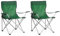 Mondeer Klappbarer Campingstuhl 2er Set, Angelstuhl mit Armlehnen und Getränkehalter und Tragetasche für Outdoor Camping Garten Strand Terrasse, Grün