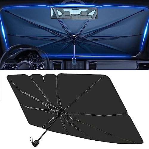 Auto Windschutzscheiben Sonnenschutz Regenschirm faltbarer Sonnenschutz Regenschirm Autoschutz Sonnenschirm Innenfenster Sonnenschutzabdeckungen(Kleine Größe mit Loch)